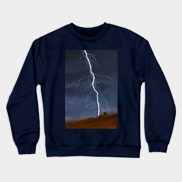 Struck by Lightning Crewneck Sweatshirt by laceylschmidt